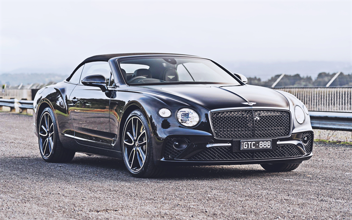 Bentley Continental GT Cabriolet, 4k, voitures de luxe, 2022 voitures, AU-spec, voitures britanniques, HDR, Bentley