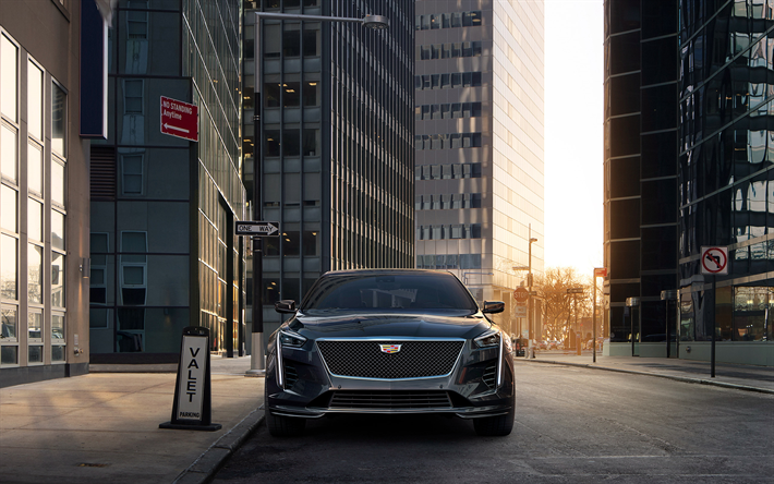 Cadillac CT6 V-Sport, 2019, 550HP, twin-turbo, front view, exterior, tuning version, American cars, Cadillac