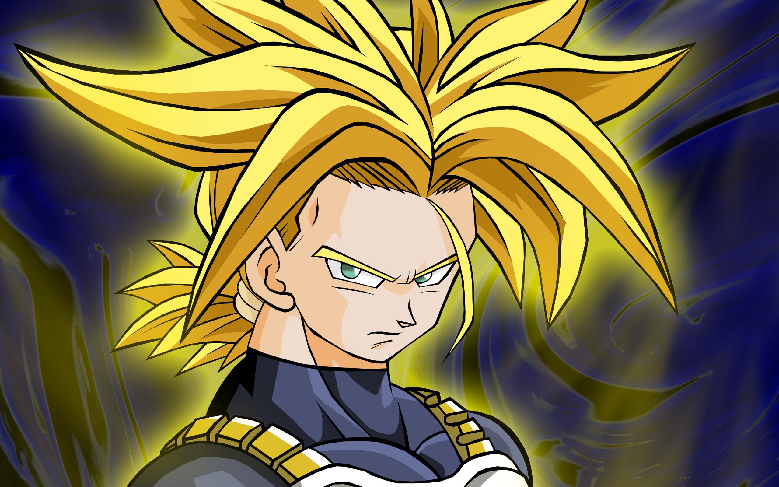 Download wallpapers Trunks Briefs, Dragon Ball Z, fire, DBZ, Super Saiyan,  manga, Dragon Ball for desktop with resolution 2560x1600. High Quality HD  pictures wallpapers
