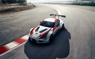 4k, Toyota GR Supra Racing Concept, raceway, 2018 cars, sportscars, Toyota