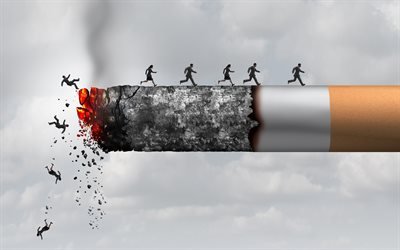 danos do fumo conceitos, cigarro, cinzas, fumantes, parar de fumar, riscos &#224; sa&#250;de, promo&#231;&#227;o de um estilo de vida saud&#225;vel