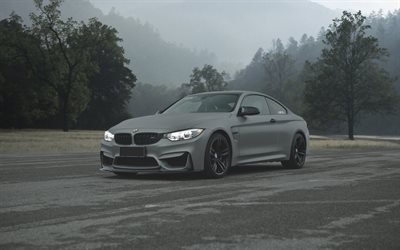 BMW M4, 2018, F82, Grafit M4, gri spor coupe, M4 ayar, spor araba, Alman spor araba, BMW