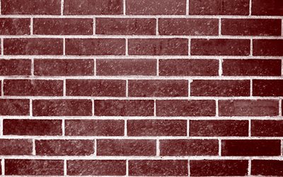 burgundy brick texture, stone wall, brickwork, masonry, burgundy brick background, textures, cherry brick wall