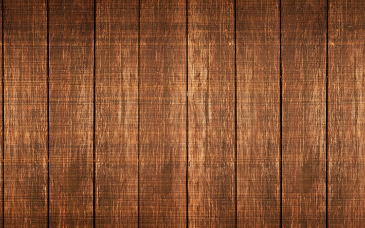 brun planches de bois, 4k, macro, brun texture de bois, de bois, de milieux, de textures, &#224; la verticale des planches de bois, fond brun