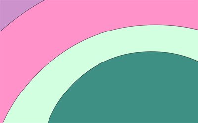 colorful circles, material design, android, lollipop, geometric shapes, circles, creative, strips, geometry, colorful background
