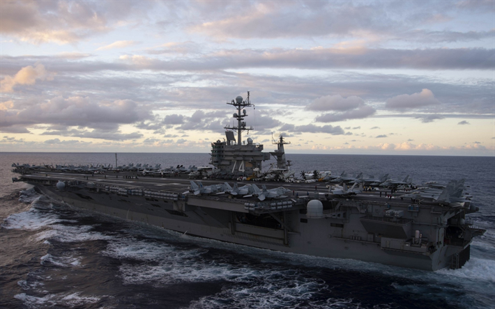 USS John C Stennis, CVN-74, American nuclear portaaviones de la US Navy, oc&#233;ano, buque de guerra, portaaviones de la cubierta, de la clase Nimitz, estados UNIDOS