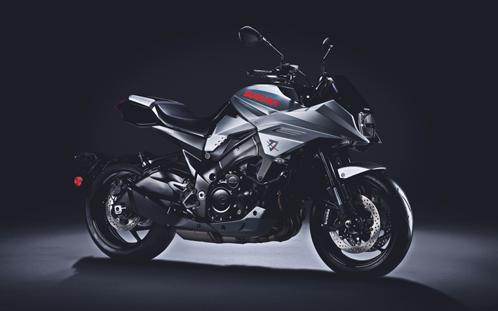 4k, Suzuki Katana, vista laterale, studio, 2019 moto, superbike, moto giapponesi, Suzuki, Suzuki Katana 2020