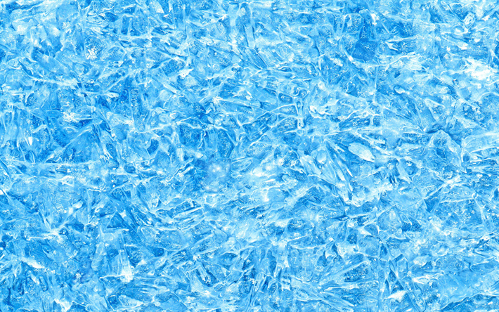 青氷, 4k, マクロ, 氷の質感, 青氷の背景, 氷, 水質感