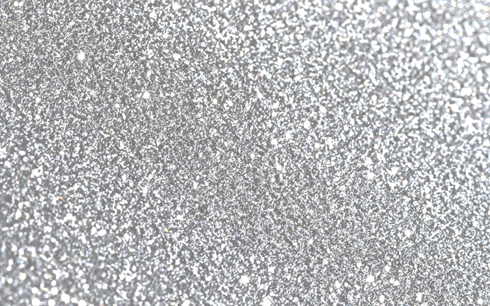 Download wallpapers silver glitter texture, light creative background
