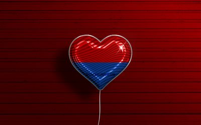 ich liebe cotopaxi, 4k, realistische luftballons, roter holzhintergrund, tag von cotopaxi, ecuadorianische provinzen, flagge von cotopaxi, ecuador, ballon mit flagge, provinzen von ecuador, cotopaxi-flagge, cotopaxi