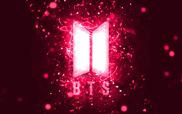 Download wallpapers BTS pink logo, 4k, pink neon lights, creative, pink  abstract background, Bangtan Boys, BTS logo, music stars, BTS, Bangtan Boys  logo for desktop free. Pictures for desktop free
