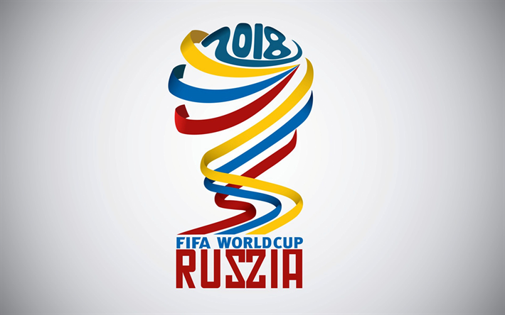 FIFA World Cup 2018, minimal, Russia 2018, soccer, FIFA, football, logo, Soccer World Cup