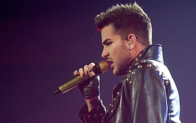 Adam Lambert, 4k, chanteur am&#233;ricain, d&#39;ici 2018, de concert, les gars, la c&#233;l&#233;brit&#233;, les superstars