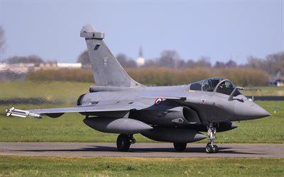 A Dassault Rafale, Rafale C, Ca&#231;a franc&#234;s, pista, aer&#243;dromo militar, For&#231;a A&#233;rea Francesa