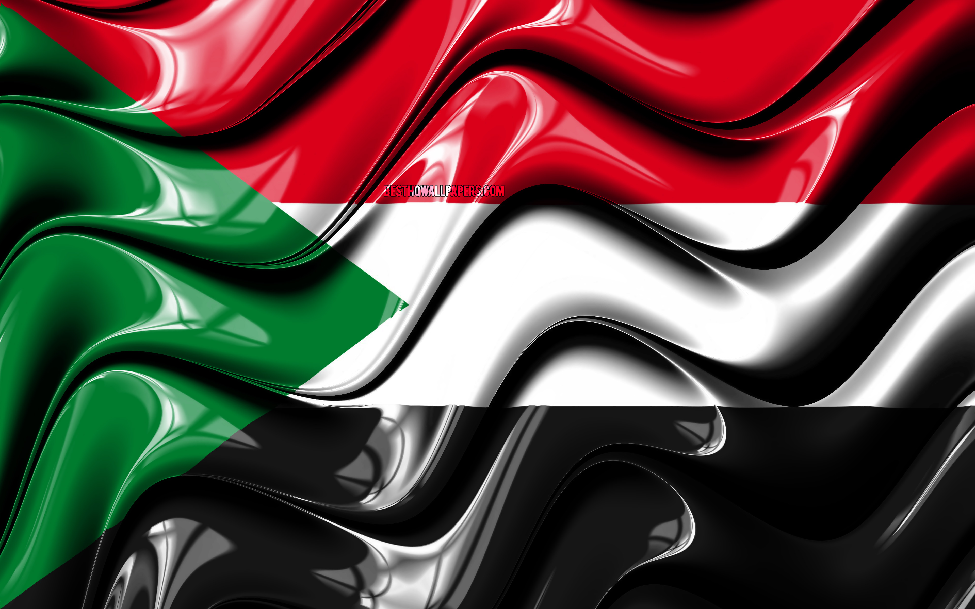 Download Wallpapers Sudanese Flag 4k Africa National Symbols Flag Of Sudan 3d Art Sudan 