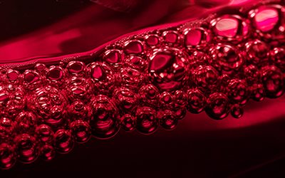 red wine texture, 4k, drinks texture, bubbles, wine textures, red wine, wine background, wine