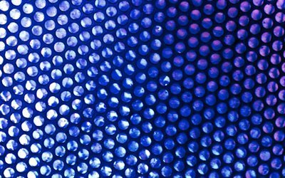 la luz fragmento de texturas, 4k, macro, los LEDs de las texturas, los c&#237;rculos azules de fondo, los c&#237;rculos de patrones, fondo con LEDs