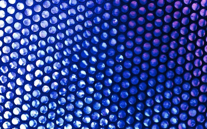ışık par&#231;ası dokular, 4k, makro, LED&#39;li dokular, mavi daireler arka plan, daireler, desenler, arka plan LED