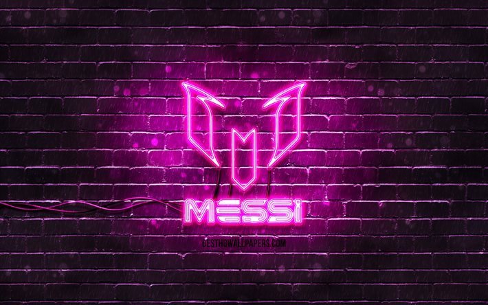 Download wallpapers Lionel Messi purple logo, 4k, purple brickwall, Leo  Messi, fan art, Lionel Messi logo, football stars, Lionel Messi neon logo,  Lionel Messi for desktop free. Pictures for desktop free