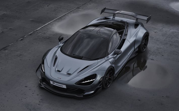 2020, McLaren 720S, Prior Design, aerodynamic body kit, tuning 720S, gray sports coupe, new gray 720S, British supercars, McLaren