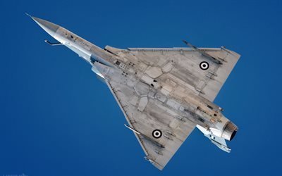 Dassault Mirage 2000, de la Fuerza A&#233;rea Hel&#233;nica, RHAF, griego de combate, aviones de combate, aviones militares, Grecia