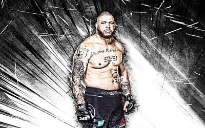 4k, Rashad Coulter, grunge art, MMA, american fighters, UFC, Mixed martial arts, Rashad Coulter 4K, white abstract rays, UFC fighters, MMA fighters, Daywalker