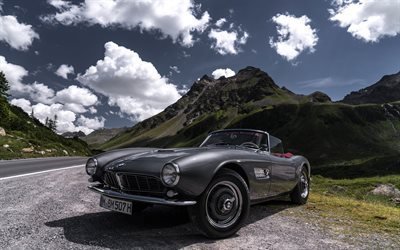 BMW 507, 4k, Serie I, retro cars, 1956 coches, supercars, 1956 BMW 507, los coches alemanes, BMW