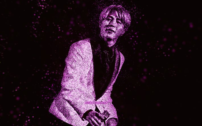 ダウンロード画像 ジミン Bts パープルグリッターアート 黒の背景 韓国の歌手 ジミン防弾少年団アート パク ジミン K Pop フリー のピクチャを無料デスクトップの壁紙