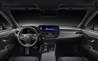 2021, Lexus ES 350 F Sport, 4k, interior view, interior, new ES 350 F Sport, new Lexus ES interior, dashboard, japanese cars, Lexus