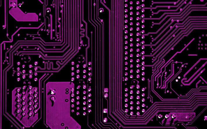 texture de carte de circuit imprim&#233; violet, texture num&#233;rique de circuit violet, carte de circuit imprim&#233;, технологии фон, carte de circuit imprim&#233; violet