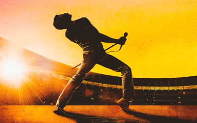Bohemian Rhapsody, 4k, Freddie Mercury, cartaz, 2018 filme, Rami Malek