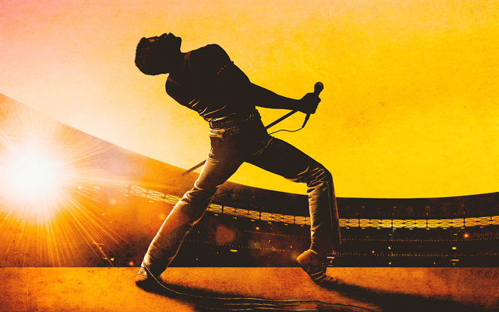 Bohemian Rhapsody, 4k, Freddie Mercury, affiches, 2018 film, Rami Malek