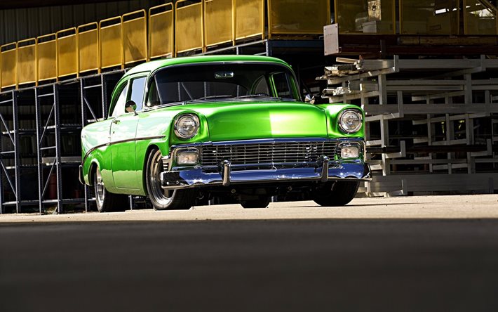 Chevrolet Bel Aire, supercars, 1956 coches, retro cars, coches americanos, 1956 Chevrolet Bel Air, Chevrolet