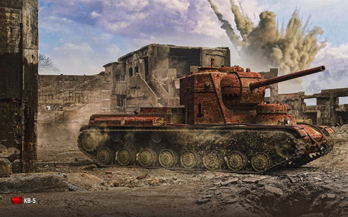KV-5, WoT, معركة, الدبابات, ألعاب أون لاين, عالم الدبابات, الدبابات السوفيتية