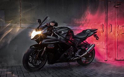 Suzuki GSX-R 1000 K9, superbikes, garage, sportsbikes, noir moto, Suzuki