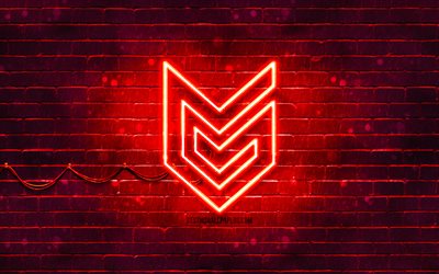 guerrilla games punainen logo, 4k, punainen brickwall, guerrilla games logo, tuotemerkit, guerrilla games neon logo, guerrilla games