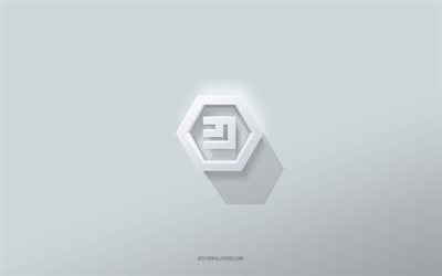 Emercoin logo, white background, Emercoin 3d logo, 3d art, Emercoin, 3d Emercoin emblem, creative art, Emercoin emblem