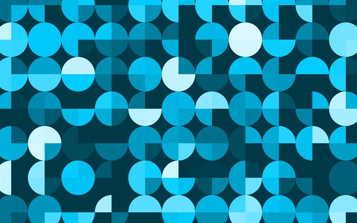 blu retr&#242; cerchi sfondo, blu retr&#242;, astrazione, sfondo con cerchi blu, retr&#242;, sfondi, blu, cerchi astrazione