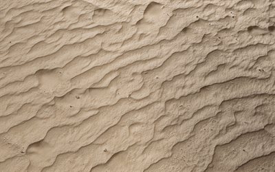 hiekka aallot rakenne, luonnollinen tekstuuri, hiekka, aallot tausta, hiekka tausta, hiekka tekstuuri