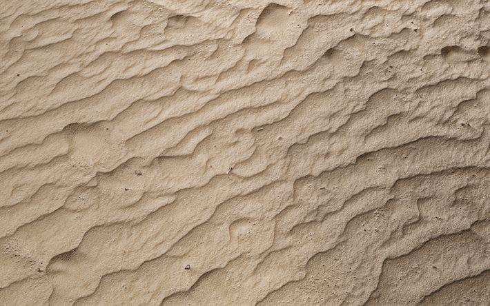 hiekka aallot rakenne, luonnollinen tekstuuri, hiekka, aallot tausta, hiekka tausta, hiekka tekstuuri