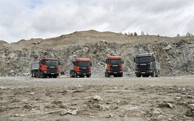 Scania, caminh&#245;es, 6x6, Scania G450, Scania G500, Scania R500 XT, Scania R580 XT, modernos caminh&#245;es