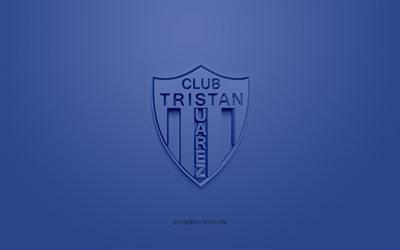 CSyD Tristan Suarez, logo 3D cr&#233;atif, fond bleu, &#233;quipe de football argentine, Primera B Nacional, Buenos Aires, Argentine, art 3d, football, logo CSyD Tristan Suarez 3d