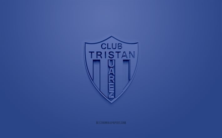 CSyD Tristan Suarez, yaratıcı 3D logo, mavi arka plan, Arjantinli futbol takımı, Primera B Nacional, Buenos Aires, Arjantin, 3d sanat, futbol, CSyD Tristan Suarez 3d logo