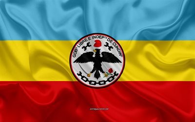Bandiera del Dipartimento di Cundinamarca, 4k, tessitura della seta, Dipartimento di Cundinamarca, Cundinamarca, Dipartimento colombiano, bandiera di Cundinamarca, Colombia