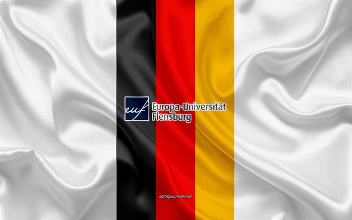 universit&#228;t flensburg emblem, deutsche flagge, logo der universit&#228;t flensburg, flensburg, deutschland, universit&#228;t flensburg?
