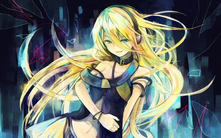 Lily, artwork, Vocaloid characters, manga, abstract art, Vocaloid, Lily Vocaloid