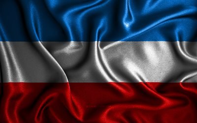 Bandeira de Mannheim, 4k, bandeiras onduladas de seda, cidades alem&#227;s, bandeiras de tecido, Dia de Mannheim, arte 3D, Mannheim, Europa, cidades da Alemanha, Bandeira de Mannheim 3D, Alemanha