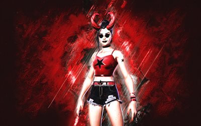Fortnite Demon Style Surf Witch Skin, Fortnite, main characters, red stone background, Demon Style Surf Witch, Fortnite skins, Demon Style Surf Witch Skin, Demon Style Surf Witch Fortnite, Fortnite characters