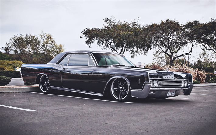 Lincoln Continental, tuning, muscle cars, 1966 auto, low rider, auto retr&#242;, 1966 Lincoln Continental, auto americane, Lincoln