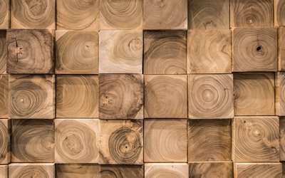 wooden cubes texture, wooden squares background, 3d cubes wooden texture, wooden beams texture, wooden beams background